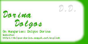 dorina dolgos business card